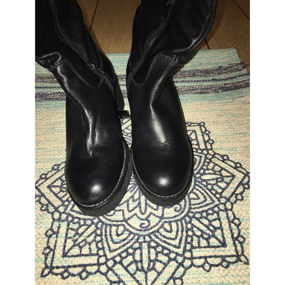 Winter Leather knee High Black Boots EU Size 37-Carmela (Made in Spain) - Picture 9 of 12